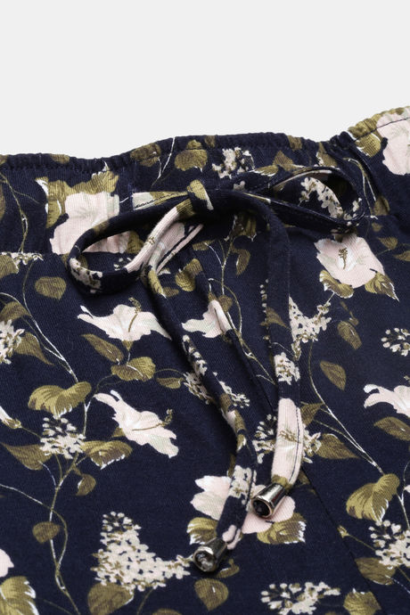 Enamor Viscose Loungewear Bottom - Navy Hibiscus Aop — image 6
